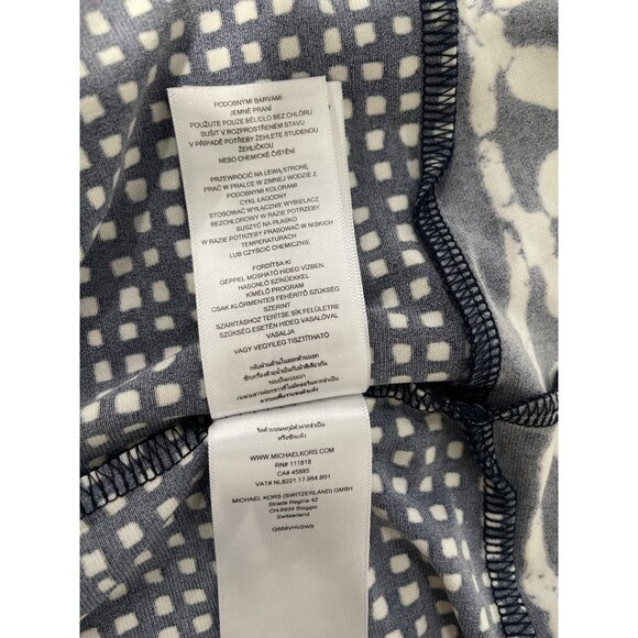 Michael Michael Kors Shift Dress Size Small Long Sleeve Geometric Black White - Picture 9 of 11